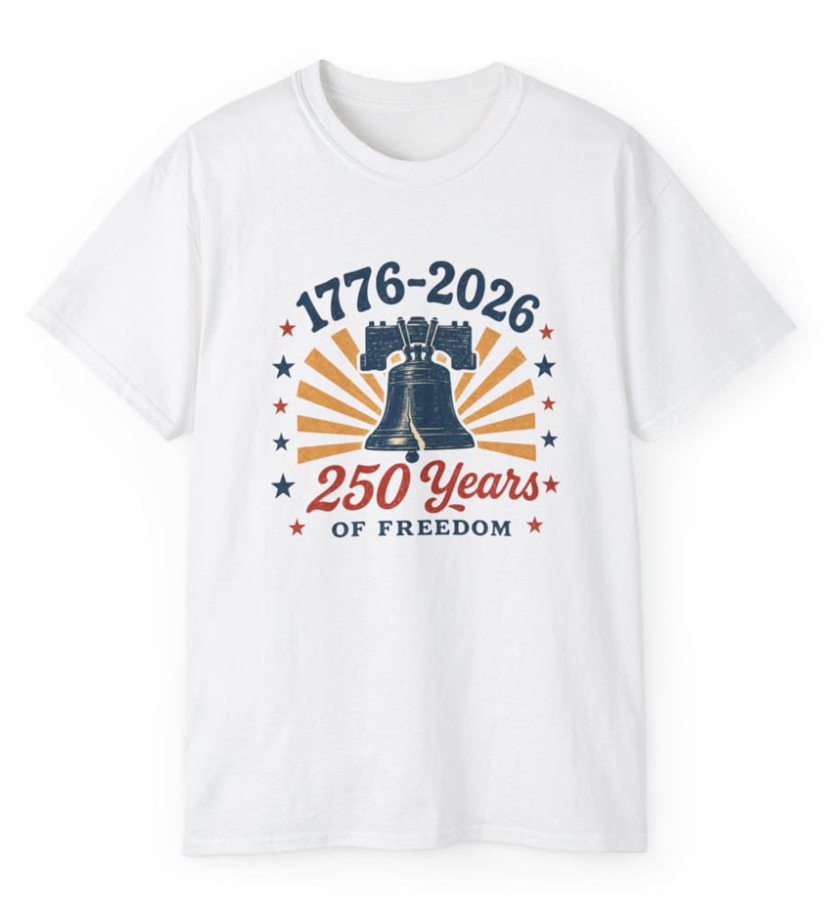 250 Years of Freedom Liberty Bell T-Shirt